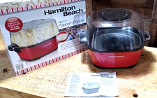 Hamilton Beach 73302E Large Electric Stirring Popcorn Popper Maker Red 1000W
