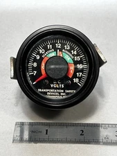 DC Voltmeter 12 Volt Gauge Transportation Safety Devices TST 8708