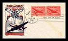 DR JIM STAMPS US COVER AIR MAIL 5C FIRST DAY ISSUE SCOTT C32 KNAPP FLEETWOOD