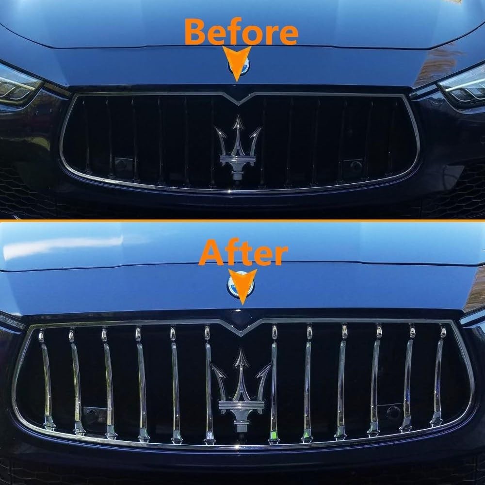 Complete 12PCS Front Grill Chrome Trim for Maserati Ghibli - No Fading Guarantee