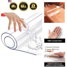 14x24 Inch Multi Size Clear Plastic Dining Table Protector PVC Tablelcloth De...