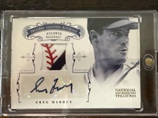 2012 National Treasures Greg Maddux Prime Patch Auto