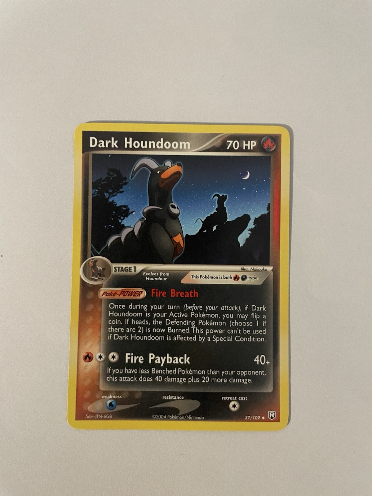 Pokemon TCG Dark Houndoom 37/109 Team Rocket Returns