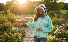 Beekeeping 3 layer Mesh Ultra Ventilated Jacket Fencing Veil Aqua Free Gloves 