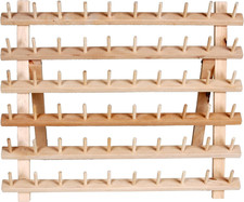 Wooden Thread Rack   Holds 60 Spools   Wall-Mount or Free-Standing with Pull-Out