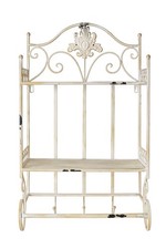 Wandboard Landhausstil Wandregal Küchenregal Handtuchhalter Handtuchstange Weiss