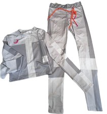 Women  s Long Sleeve Crop Top Style 2pc Set High Elastic Skinny Leggings Size M