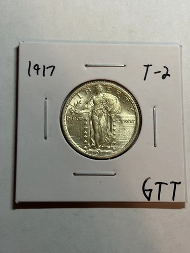 New Listing1917 Standing Liberty Quarter Type 2 Choice UNC Blast White Tough Variety