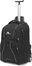 NEW High Sierra Powerglide Wheeled Rolling Backpack Large, Black 