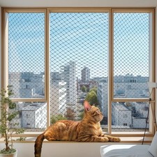 4x3m Black Cat Netting for Balcony Wire-Reinforced Pet Anti-Fall Protection
