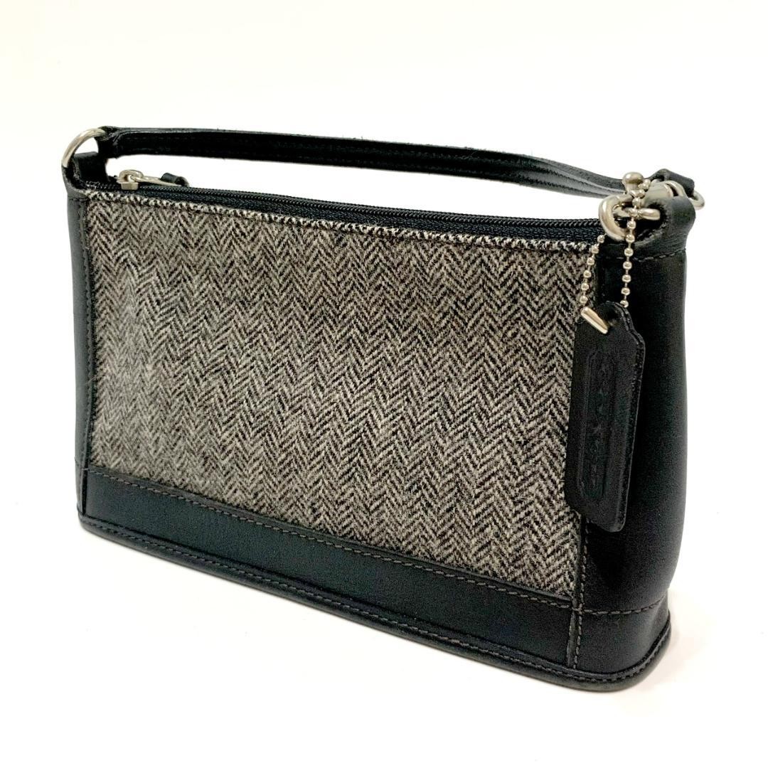 Coach Women's Shoulder Bag Handbag Purse Black Leather Solid Used Bag