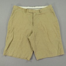 VINTAGE Polo Ralph Lauren Shorts Mens 34 Linen Silk Side Adjuster Buckle Tabs