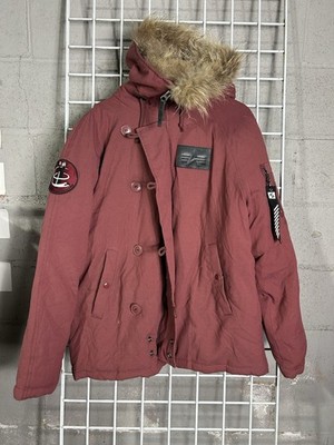 Alpha Industries Mens Size Medium Flyers Vintage Military Parka Jacket Coat