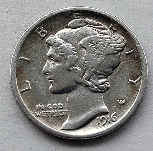 🧿1916 MERCURY DIME.....GEM.....AU /BU.......WOW!🧿