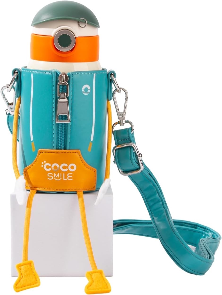 Cocosmile Puppet Kids Insulated Water Bottle with Zipper Sleeve NIP
