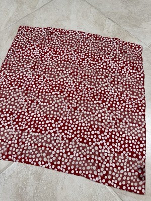 Cejon Red White Polka Dot Square Scarf 20 x 20  Head Wrap Artsy Fun