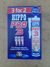 Hippo Pro 3 Adhesive Sealant Filler 290ml White Pack Of 3