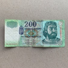 1998 Hungary 200 Forint Note Magyar Nemzeti Bank Budapest Currency