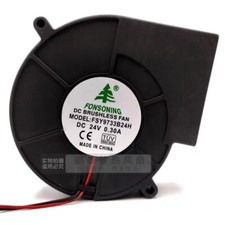 FONSONING FSY9733B24H 9733 DC24V 0.30A 9.7CM 2-Wire Turbo Dual Ball Cooling Fan