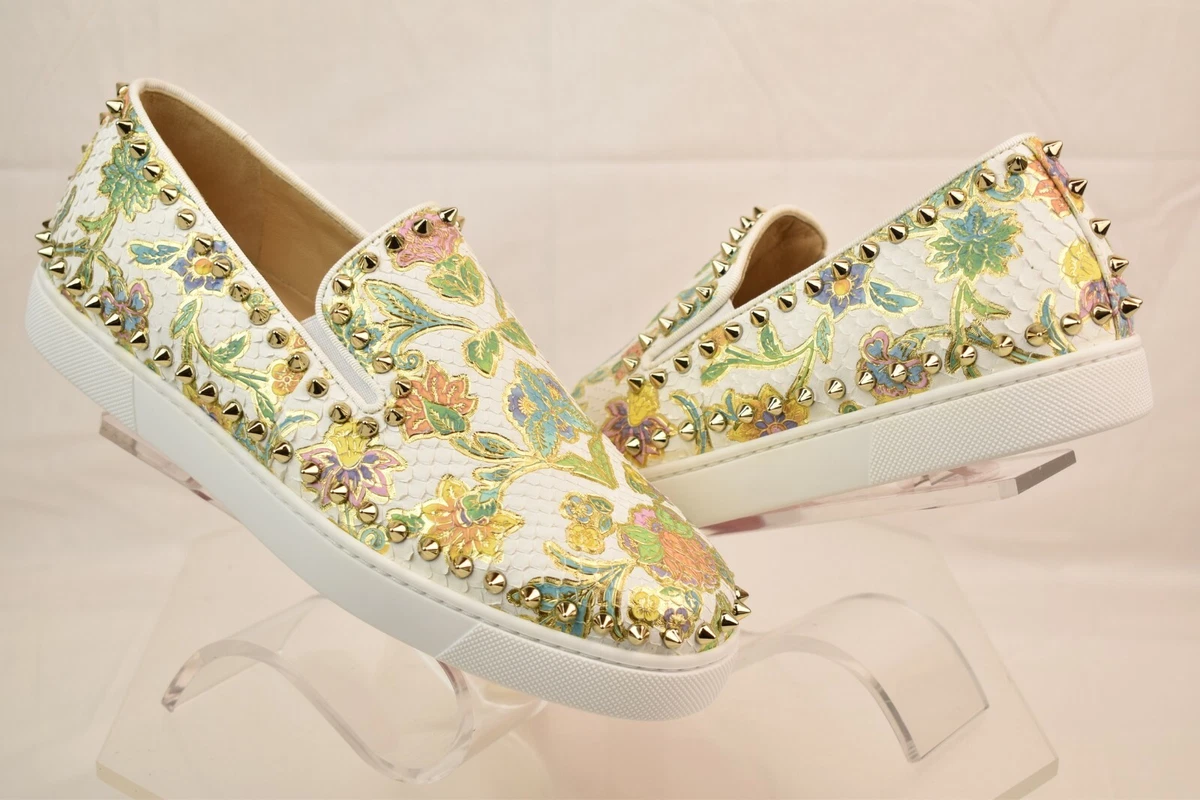 Louboutin pik boat best sale python