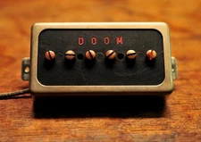 Doom D-90H P-90 Humbucker Sized Wartorn Black
