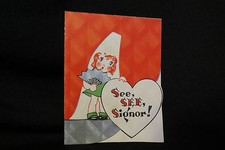 Vintage Art Deco Spanish Valentine Card 1920S By Carrington Unsigned