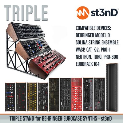 DREIFACHSTÄNDER für BEHRINGER 70PS/80PS EURORACK CASE SYNTHS