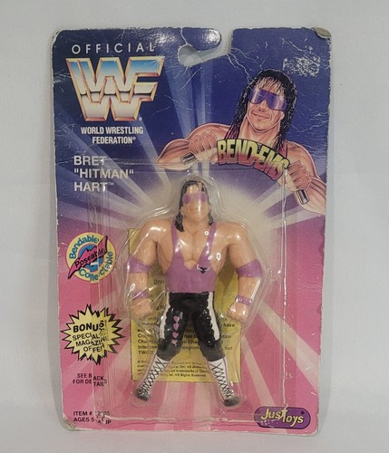 WWF Bret Hitman Hart Bend ems Hit Man JusToys 1994...