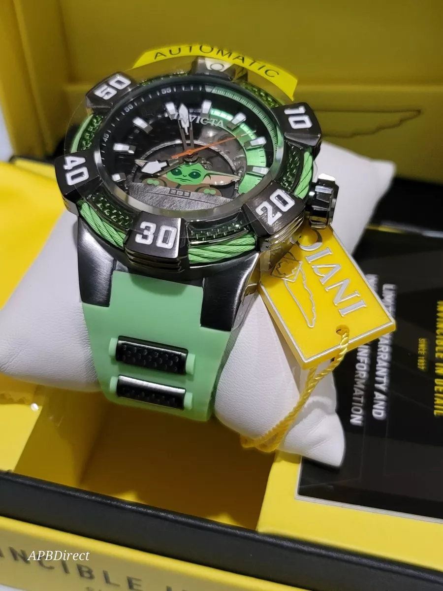 Invicta Star Wars Baby Yoda Automatic Green Glass Fiber