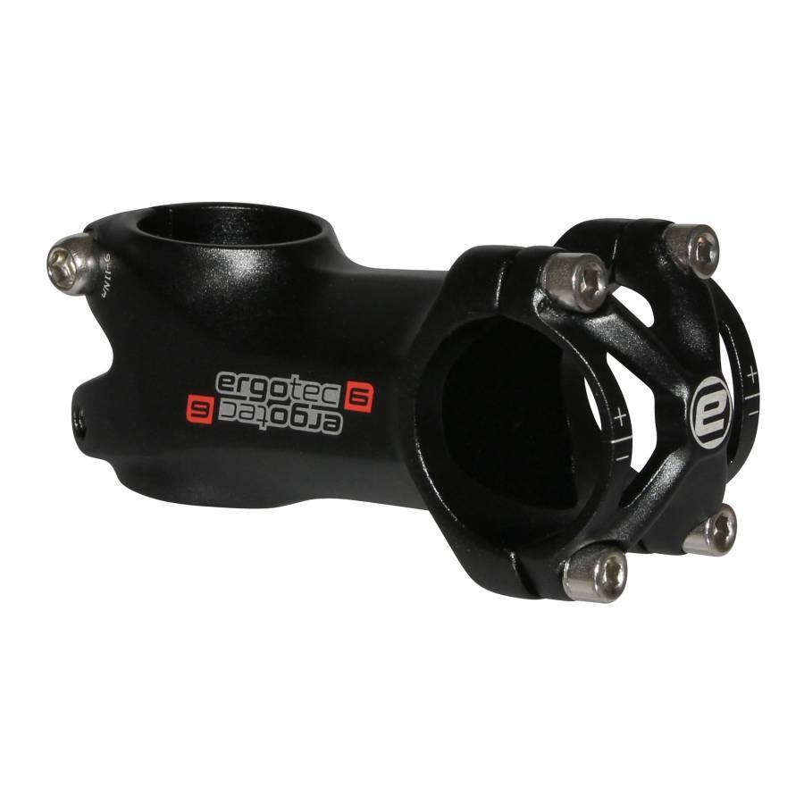 Potence VTT Ergotec Piranha noir 31.8 mm inclinaison 6 degrés longueur 70mm