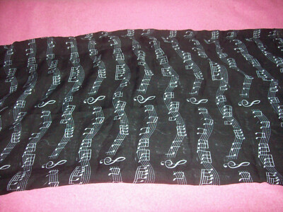NEW WOMEN'S LINA & LILY MUSICAL INFINITY LOOP SCARF MUSIC NOTES PRINT