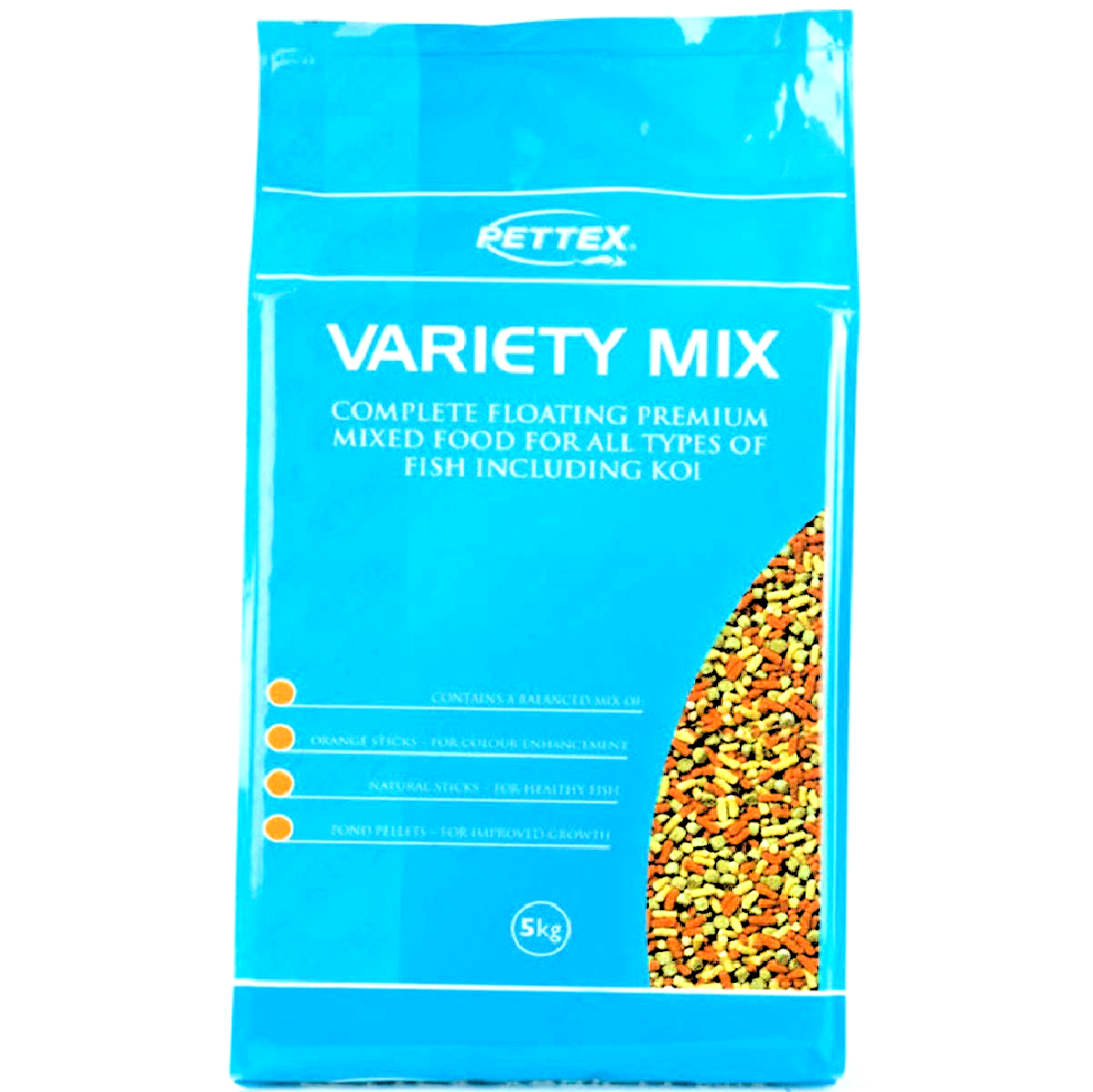 5KG PREMIUM VARIETY MIX : Pettex Triple Sticks Pellets Food Pond Fish Carp Feed