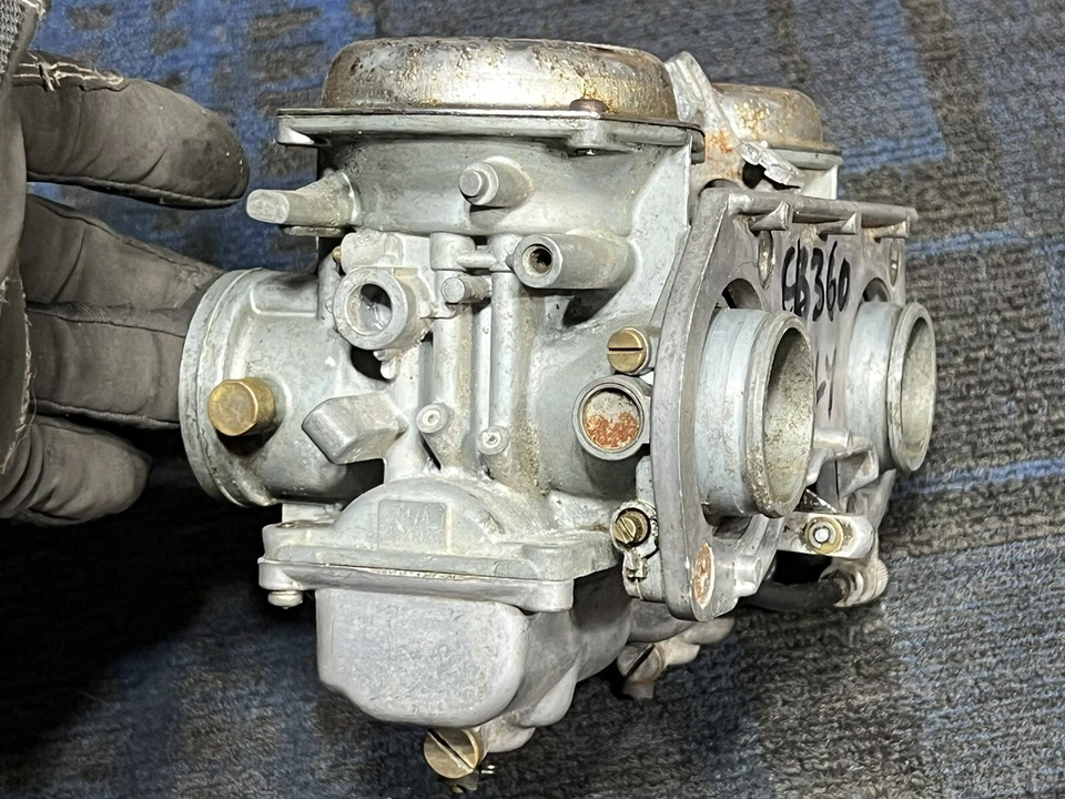 1974 1975 1976 Honda CL360 CL 360 Scrambler Carburetors Carbs 747A Keihin - Image 4 of 4