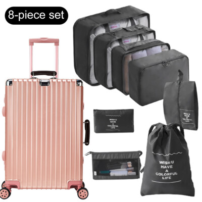 neu 8 Pieces Set Portable Luggage Organizer Suitcase Organizer Bags for Suitcase