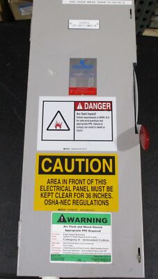CHALLENGER HD363NFC SAFETY SWITCH 100A 600V TYPE 1 ENCLOSURE INDOOR