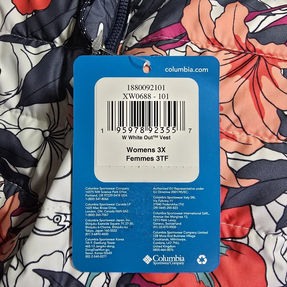 Columbia Women’s 3XL Floral Print Omni Heat Insulated Puffer Vest NWT - Image 4 of 4