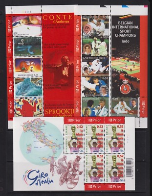 Belgium - 6 recent souvenir sheets - FACE value   11.94