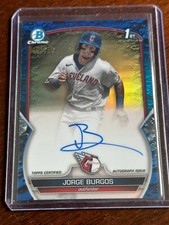 2023 Bowman Chrome Blue Crater Refractor Auto Jorge Burgos Guardians 066/150
