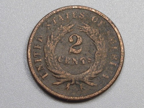 Civil War ERA 1865 US 2¢ Two Cent Piece. #19 - Picture 4 of 7