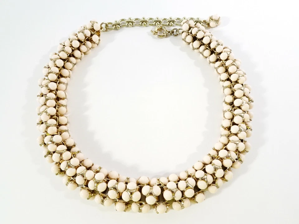 J.Crew женщин кремовый кластер камень три ряда пузырь ожерелье новый без ЯРЛЫКОВ 189