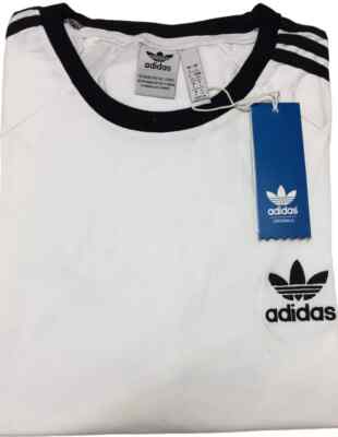ADIDAS BRANDNEUES WUNDERSCHÖNES KURZÄRMELIGES T-SHIRT MIT DREI STREIFEN 75 % SOMMER SALE