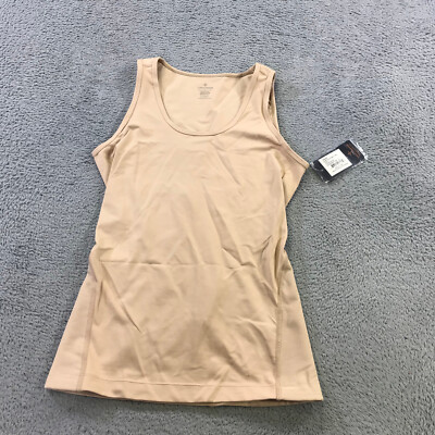 TOMMIE COPPER Tank Womens Large Lower Back Support Tank Ladies Nude Beige fdgdf