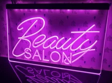 Beauty Salon Open 3D LED Neon Light Sign Parlor Ladies Female Shop Wall Décor
