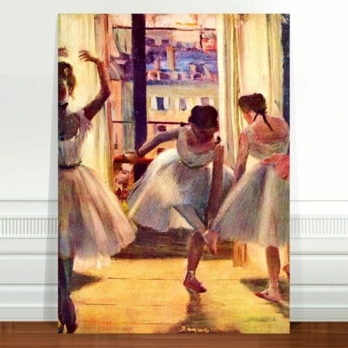 Edgar Degas Three Ballet Dancers ~ FINE ART CANVAS PRINT 8x10" - Afbeelding 1 van 1