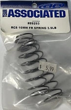 TEAM ASSOCIATED #89293 RC8 16mm Front Spring 3.9 lbs