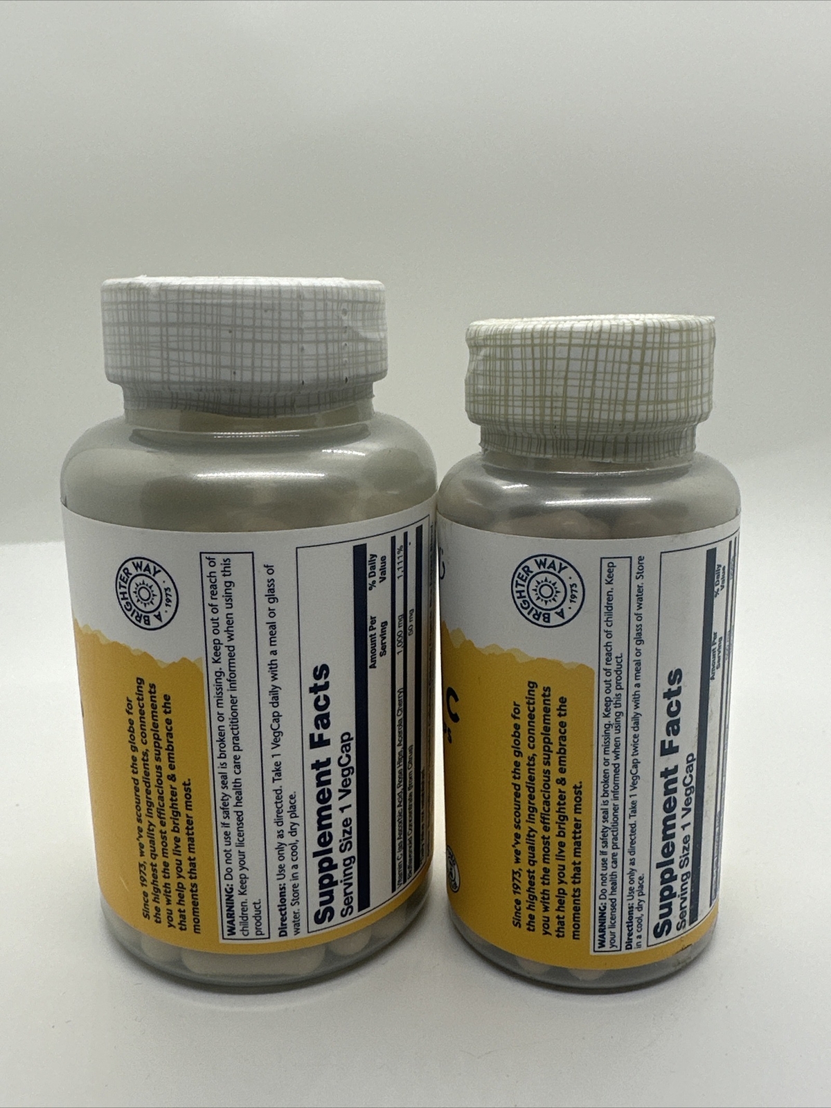 2X Solaray Vitamin C with Bioflavonoid Concentrate 1,000 mg & 500mg/200