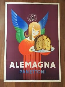 Manifesto Poster Affiche 1f Anni 50 Panettoni Alemagna Milano Lucien Bertaux Art Ebay