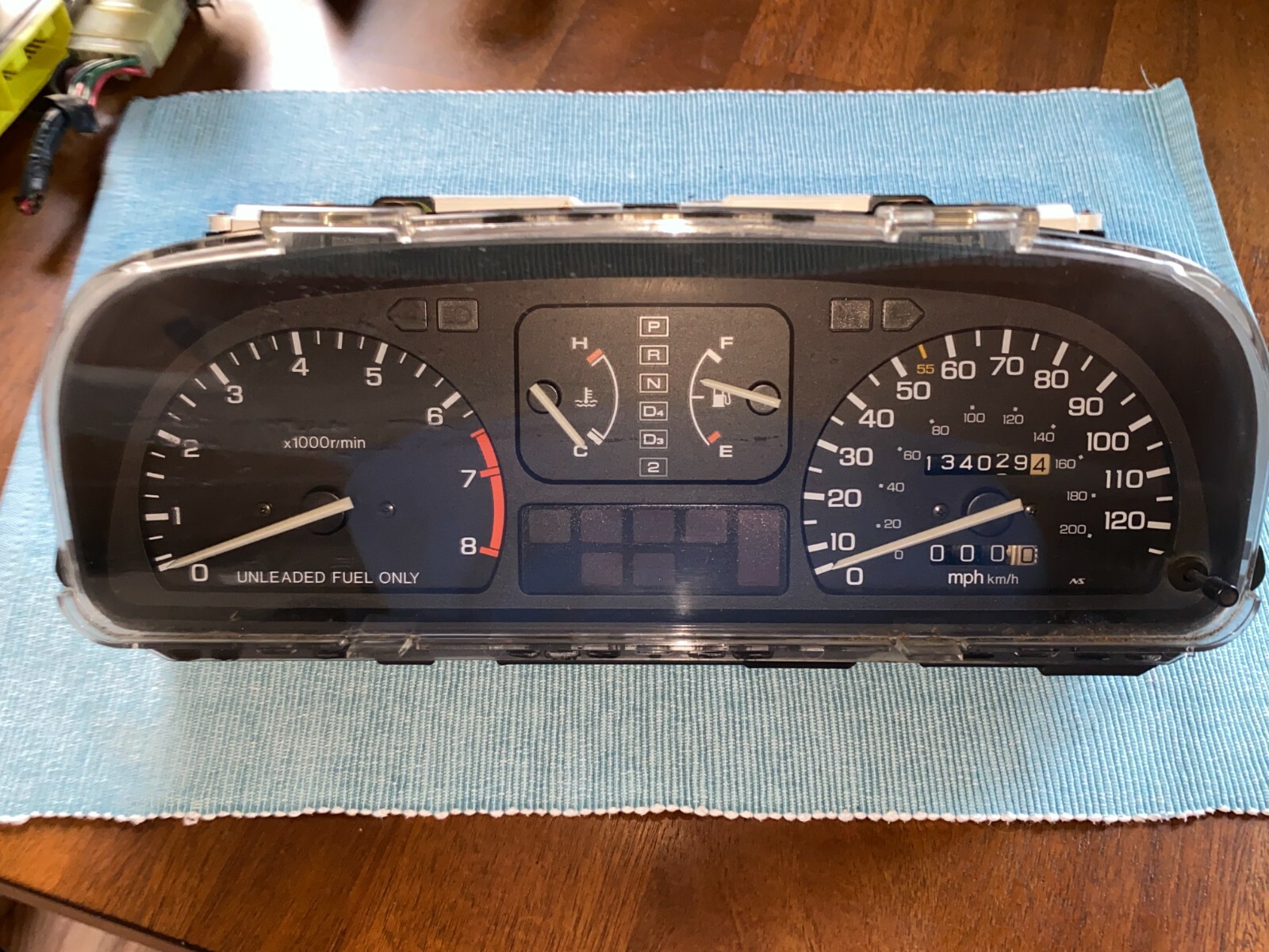 90 91 Honda Civic CRX Speedometer Tach Gauge Instrument Cluster A/T OEM