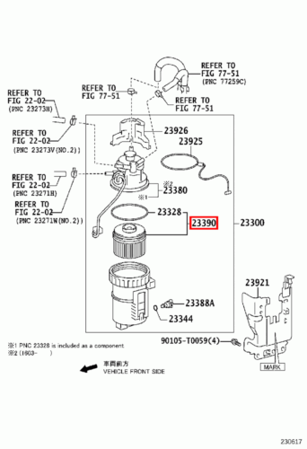 Genuine Hilux GUN126 GUN125 GUN123 1GD 2.8 Diesel 2GD 2.4 Diesel Fuel Filter - Picture 12 of 12