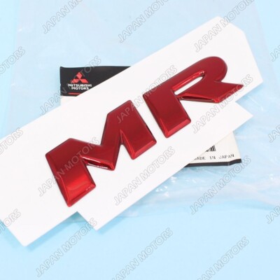Genuine OEM Mitsubishi Lancer Evolution Trunk Lid Emblem Badge Red  MR  7415A162